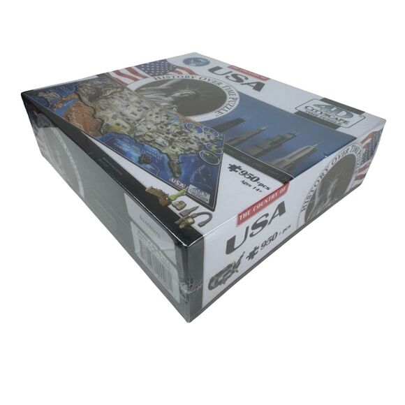 New USA History Over Time Puzzle 4D Cityscape Jigsaw Map Skyscraper SEALED BOX - Picture 4 of 12
